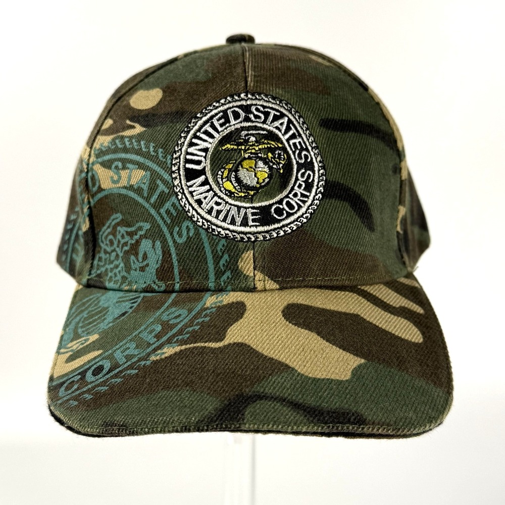 Marine Corp Hat Cap Strap Back Camo Adjustable Mens USMC United States Marines